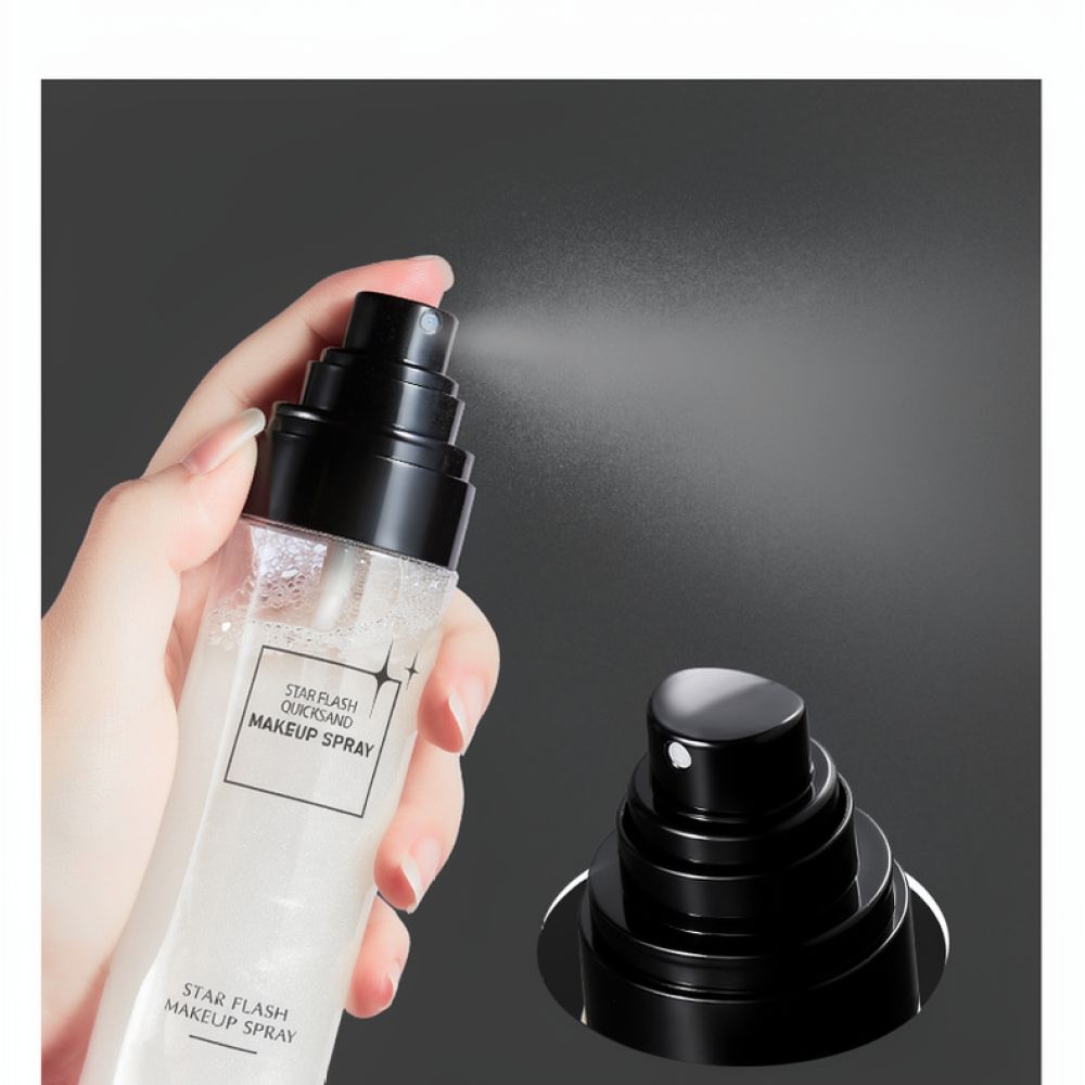 Beauty Makeup Fixer - フンミュイ スターリーシマーセッティングスプレー：長時間持続するメイクキープ、保湿効果、皮脂コントロール、ウォータープルーフ、フェイスミスト