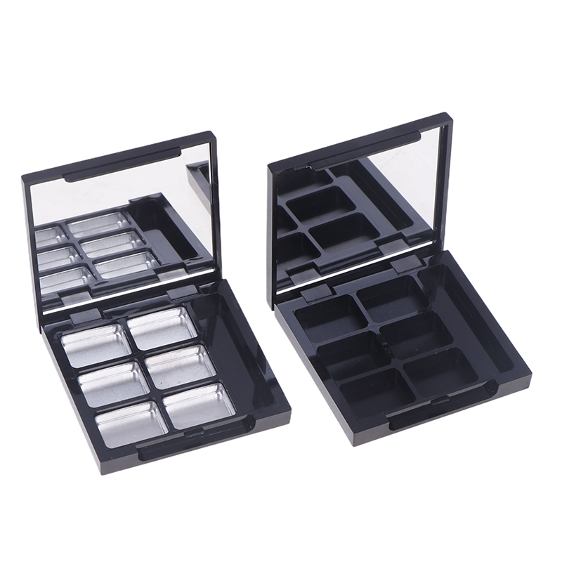 Eyeshadow Palette - 初心者のための鏡付きアイメイク収納皿、空のルージュパレット、アイシャドウボックス、DIYツール、女性と女の子