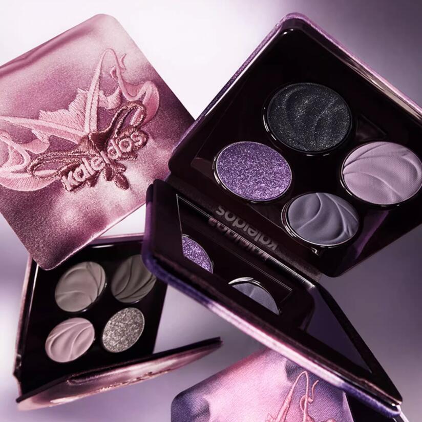 Beauty Book Makeup Kit - Kaleidos グリッターアイシャドウメイクアップパレット 4 カラフルな高着色シマーグリッターアイシャドウメイクアップパレットギフトセット