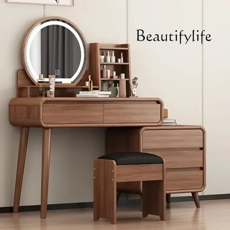 X Beauty Makeup - 韓国ミッドセンチュリーデザインの化粧台、ミニマリストなドレッサー、大型ビューティーオーガナイザー、トレンディな家具