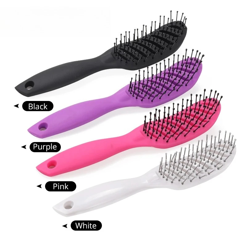Hair Scalp Massager - 静電気防止カーリーヘアスタイリングブラシ頭皮マッサージコームデタングラードライヤーサロンカーブベントブラシヘアスタイリングツール
