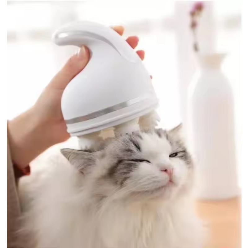 Hair Scalp Massager - 猫用スマート自動シリコン充電式電動頭皮3Dヘッドヘアマッサージャー 猫の頭と顔のマッサージ