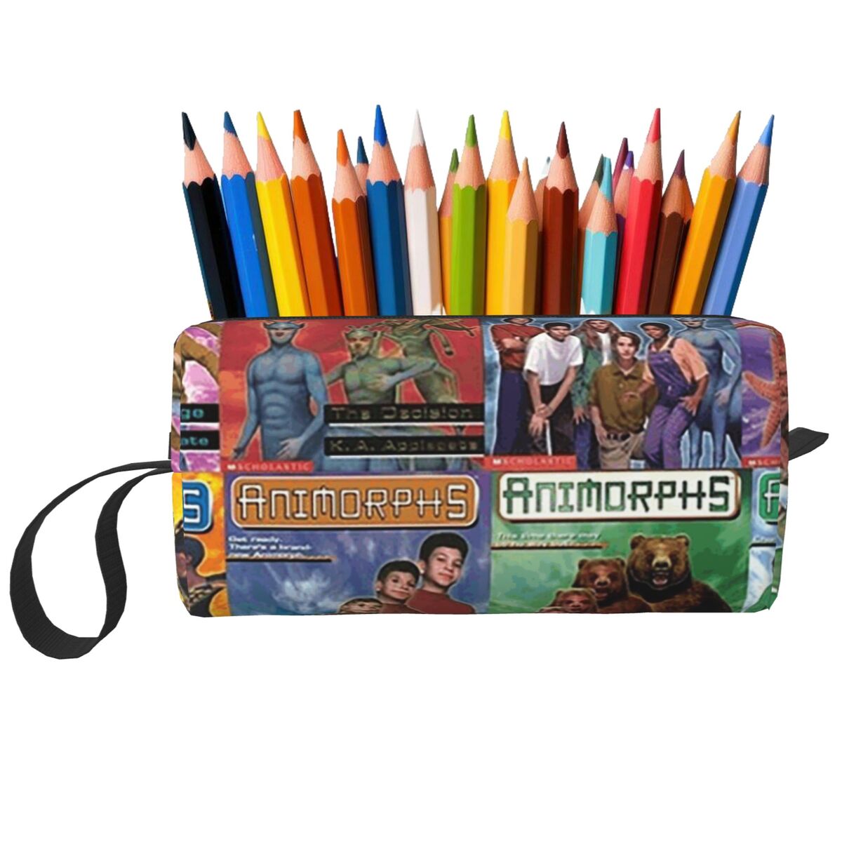 Beauty Book Makeup Kit - Animorphs ブックカバー メイクアップバッグ 化粧品オーガナイザー 収納 Dopp