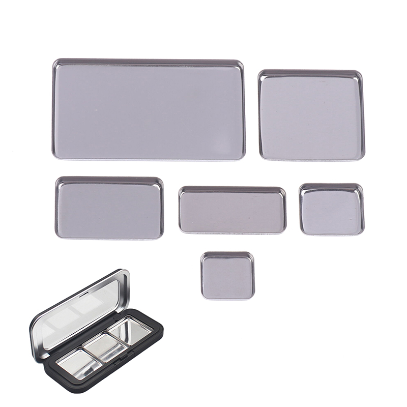 Eyeshadow Palette - 5個または10個入り、化粧品パレット用の空の正方形の金属製ケース。アイシャドウやフェイスパウダーの詰め替え用。