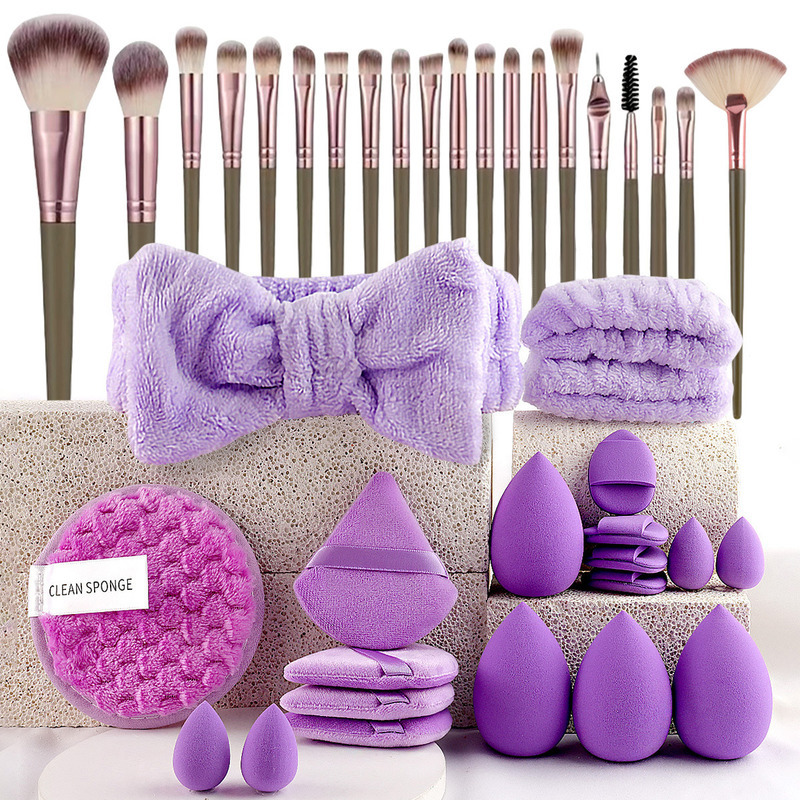 Beauty Makeup Girl - 女性と女の子向け40点入りビューティーキット、ブラシ洗浄用メイクアップバッグ、パウダーパフ、トラベルメイクアップセット、コスメツールオーガナイザー付き