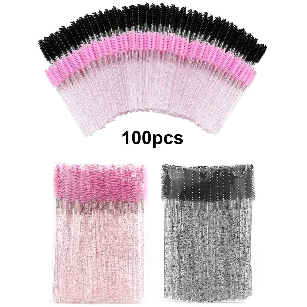 Beauty Makeup Tips - 100 個使い捨てまつげブラシ Spoolies マイクロラッシュマスカラワンドコーム卸売まつげエクステンションメイクアップ化粧品ツール