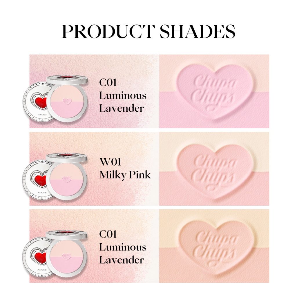 X Beauty Makeup - Joocyee-chupa chups-女性のための多目的メイク,コンパクトなデュオ,光沢のある極細のオイルコントロール,化粧品,美容