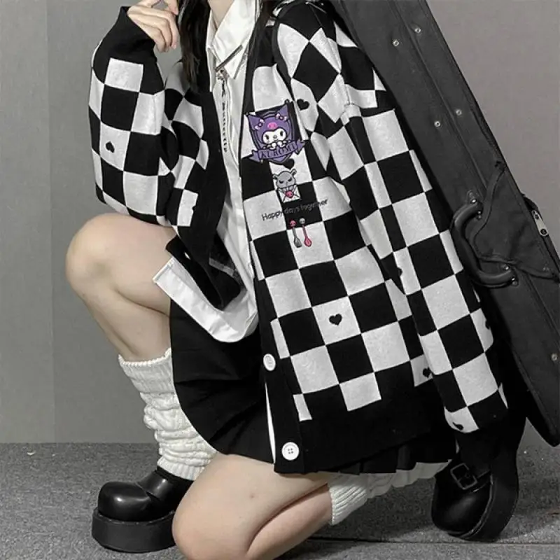 Beauty & Makeup Katia Di Paola - 人気アニメガールカーディガンセーター かわいいブラックビューティー 春秋ニットジャケット ゆったりスイート刺繍トップス ギフト ファッション