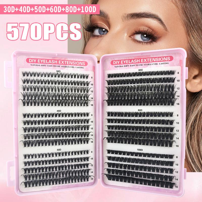 Beauty Book Makeup Kit - 個別まつげエクステ 570本入り 30D 40D 50D 60D
