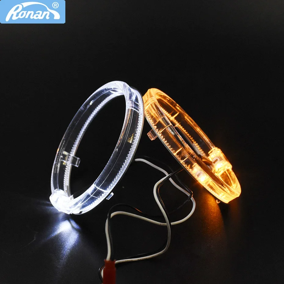 Led Ring Light - Ronan-ハローリング80mm,95mm,2K光ガイド,天使の目,超高輝度,2.5 3.0 Bi,キセノンプロジェクターレンズ用,2個