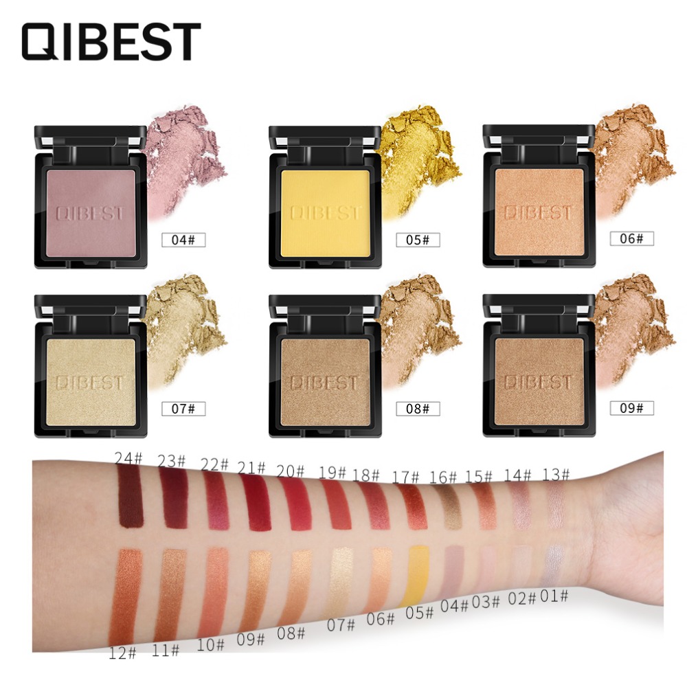 Beauty Book Makeup Kit - QIBESTブランドメイクアップセットシングルアイシャドウパレットマットパールライトグリッターメイクアップアイグリッターコスメティック