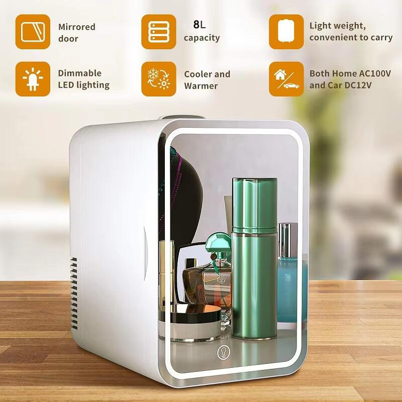 8L ミニ美容メイクアップスキンケア冷蔵庫ミラー化粧品冷蔵庫 - X Beauty Makeup のレビューと価格