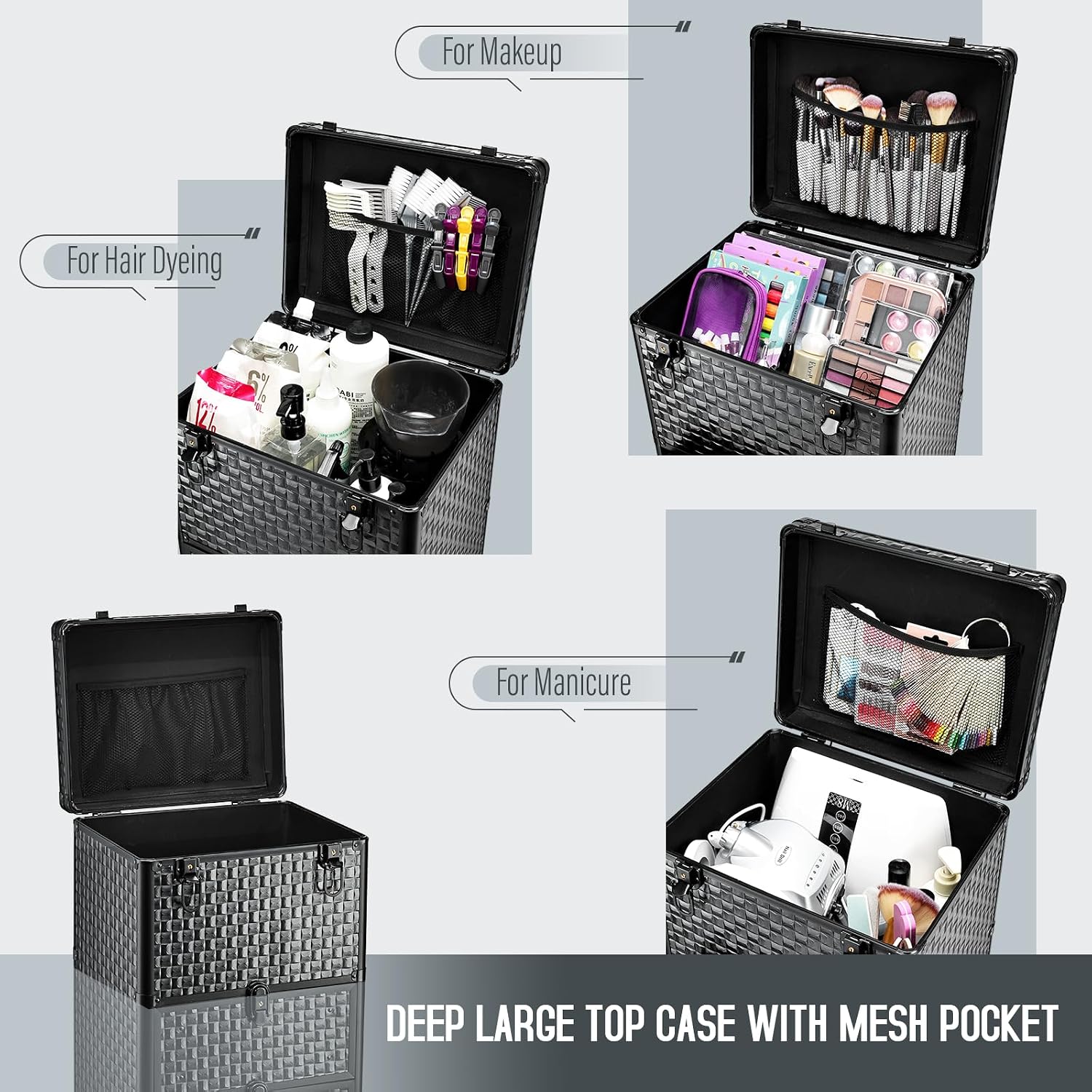3つの引き出し付きローリングサロンカート、ネイル技術者、スパ - Makeup Organizer のレビューと価格