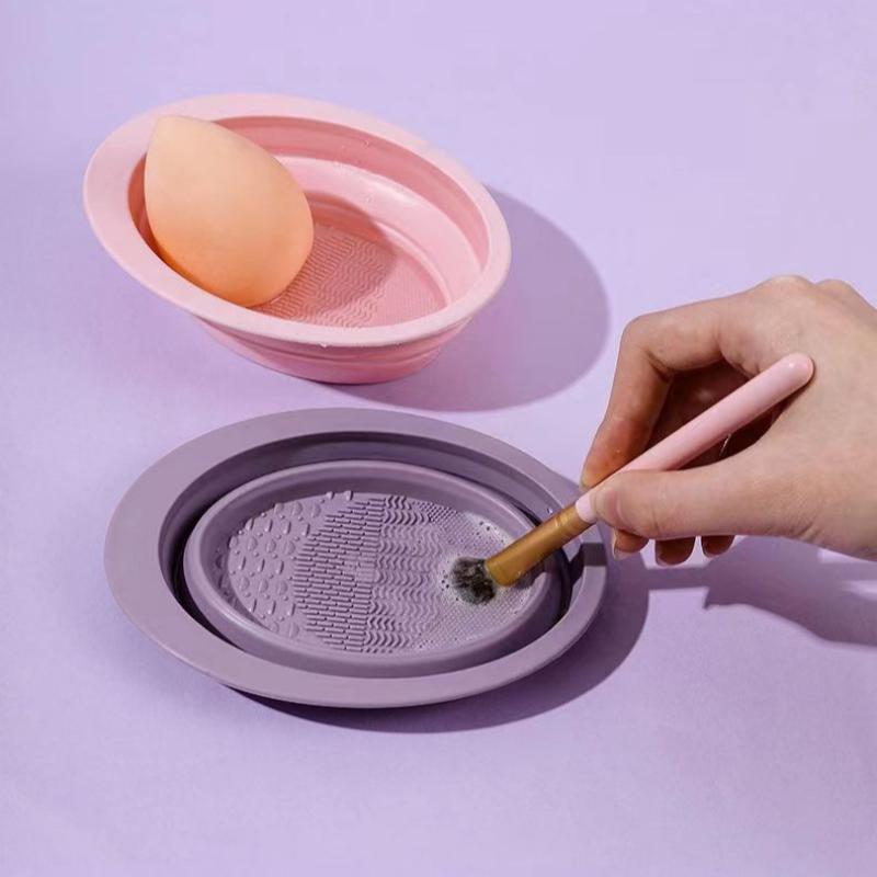 折りたたみ式パウダーパフ洗浄ボウル アイシャドウブラシ洗浄マ - Beauty Makeup Tips のレビューと価格