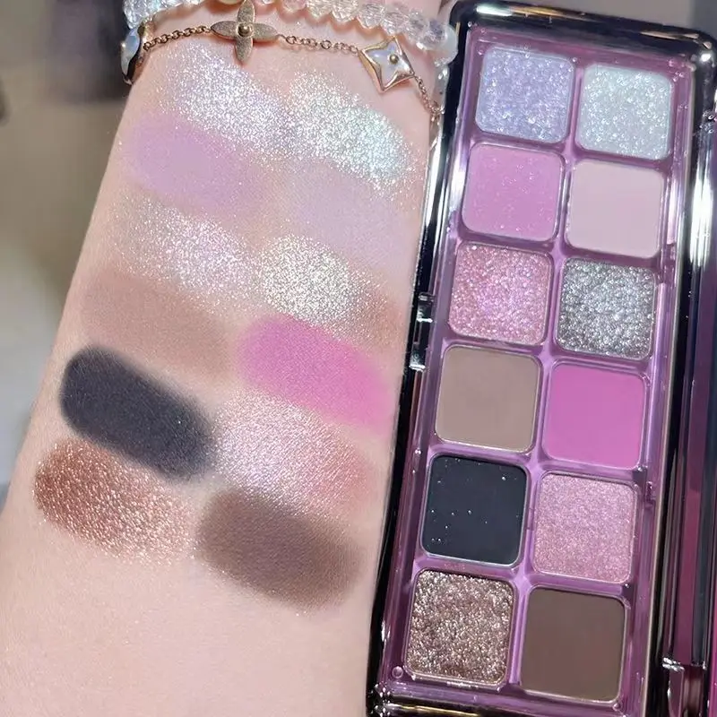 12 色のアイシャドウプレートマットパールアイシャドウガール - Beauty Book Makeup Kit のレビューと価格