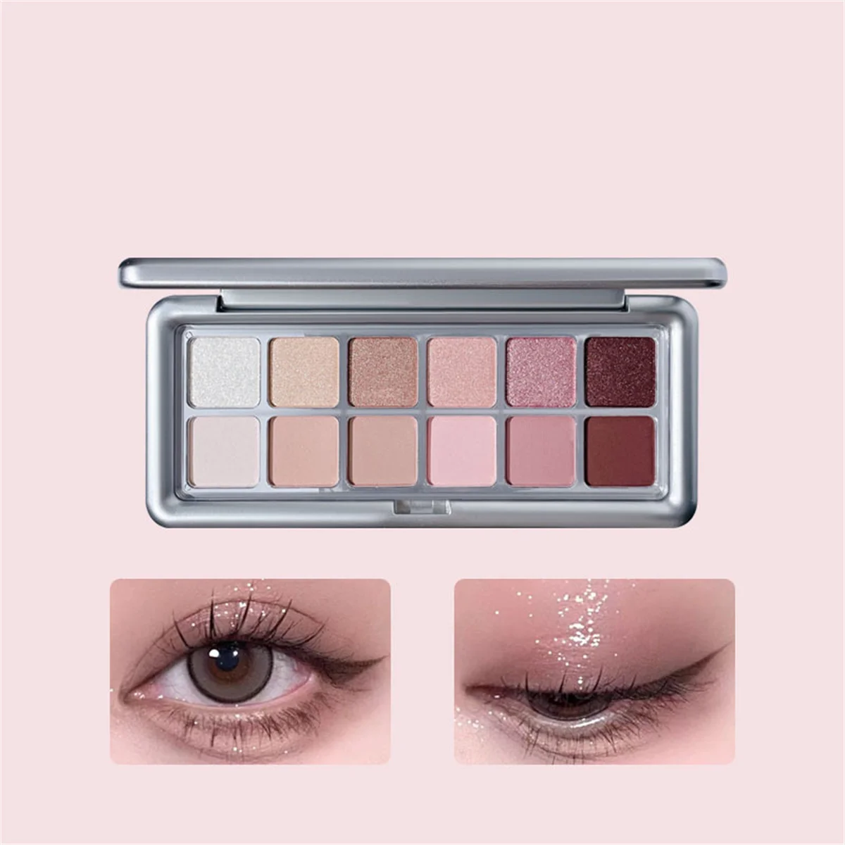 12 色のアイシャドウプレートマットパールアイシャドウガール - Beauty Book Makeup Kit のレビューと価格