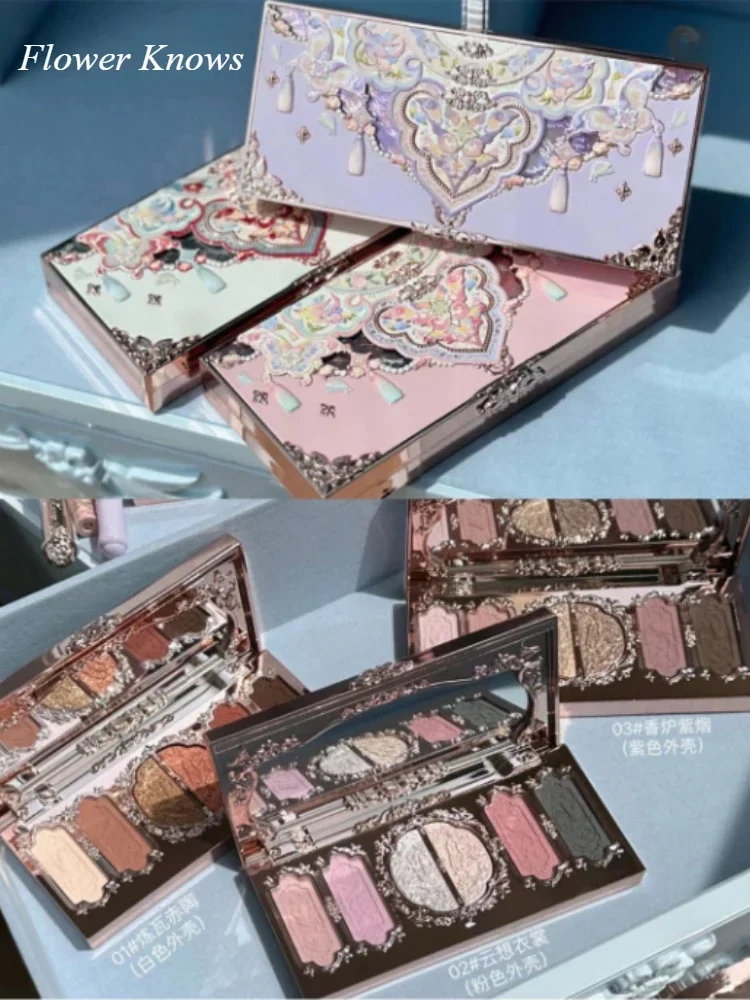 フラワーノウズバタフライクラウドカラーコレクション6色アイシ - Beauty Book Makeup Kit のレビューと価格