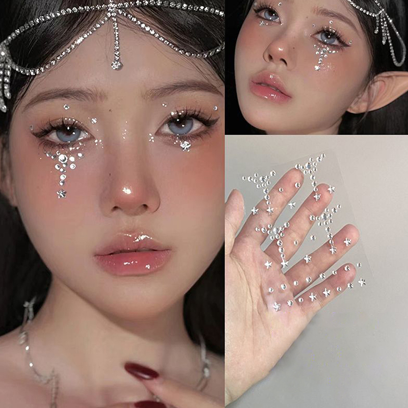 新しいDIY自己粘着ダイヤモンドフェイスアイボディステッカー - Beauty & Makeup Katia Di Paola のレビューと価格