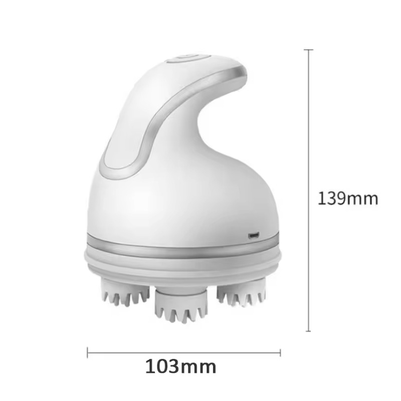 猫用スマート自動シリコン充電式電動頭皮3Dヘッドヘアマッサー - Hair Scalp Massager のレビューと価格