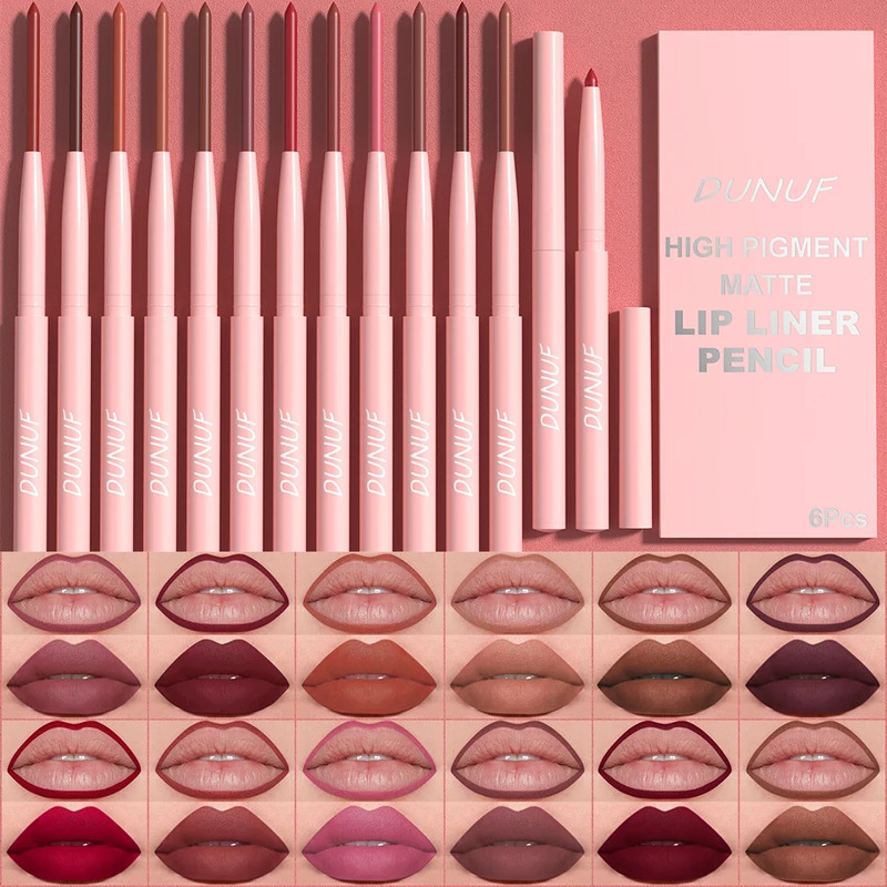 6本/セット リップライナーペンセット 長持ち、防水、汗に強 - X Beauty Makeup のレビューと価格