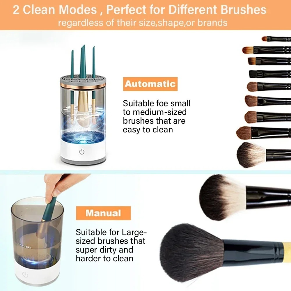 自動電動メイクブラシクリーナー USBプラグ式 化粧ブラシ洗 - Beauty Makeup Tips のレビューと価格