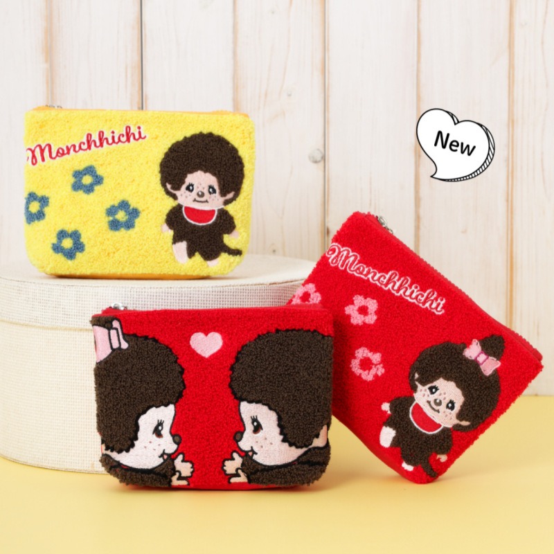 かわいいモンチッチ刺繍入りジッパー収納袋ポータブルタオルポー - Makeup Organizer のレビューと価格