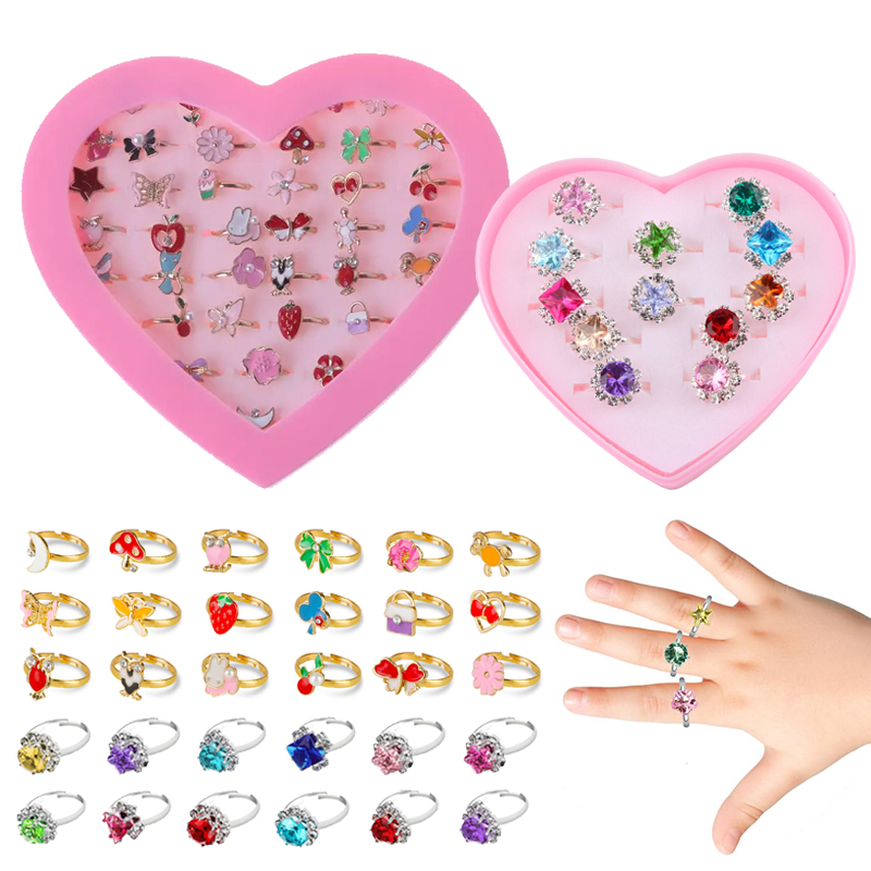 子供リング調節可能な絶妙なジュエリー漫画ファッションメイクご - Beauty Makeup For Kids のレビューと価格
