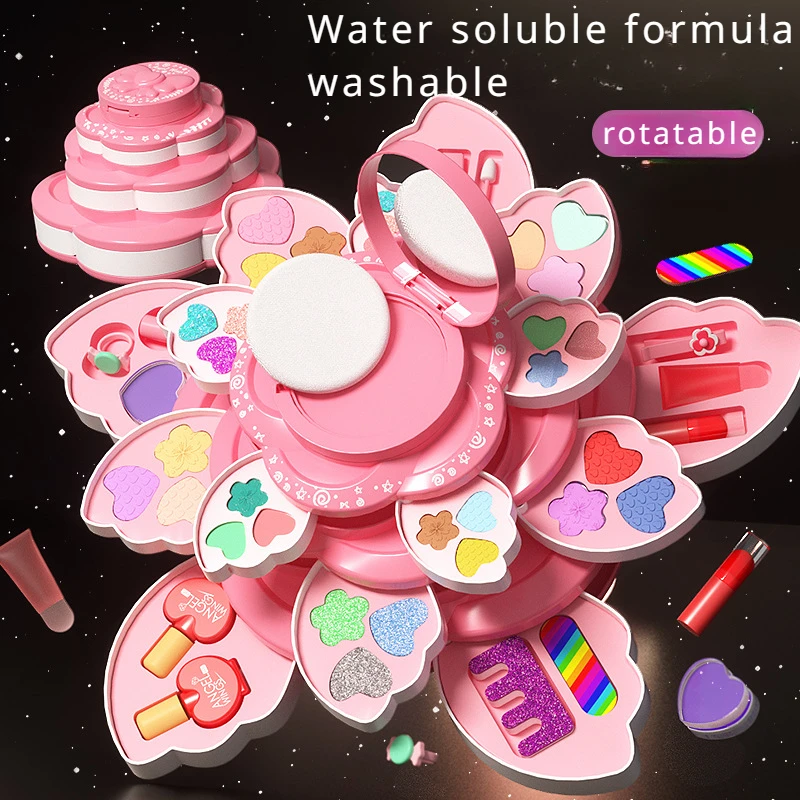 回転式開閉のメイクアップボックス、小さな女の子のためのプリン - Beauty Makeup For Kids のレビューと価格