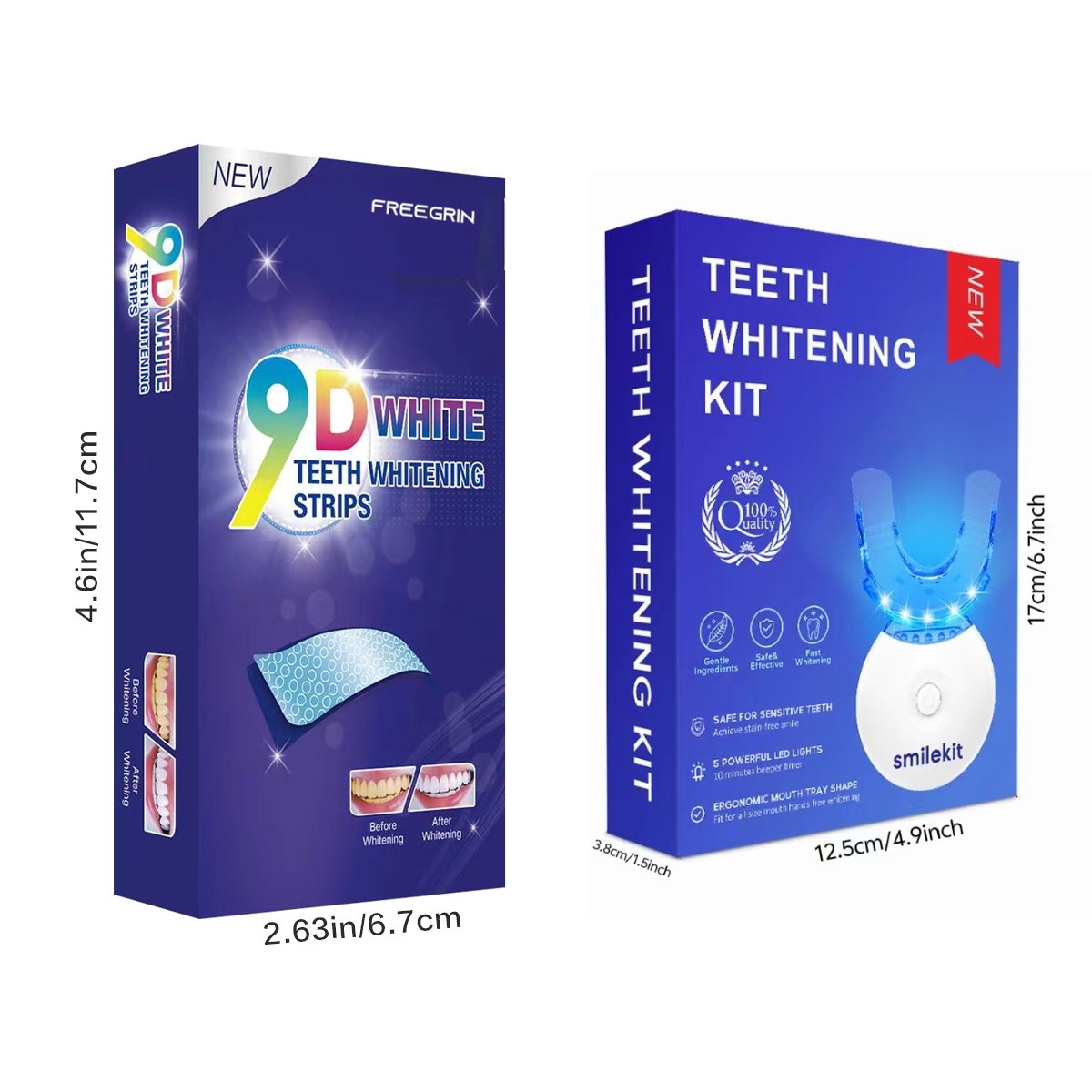 歯のホワイトニングキット - 5X LEDライト歯のホワイト - Teeth Whitening Strips のレビューと価格