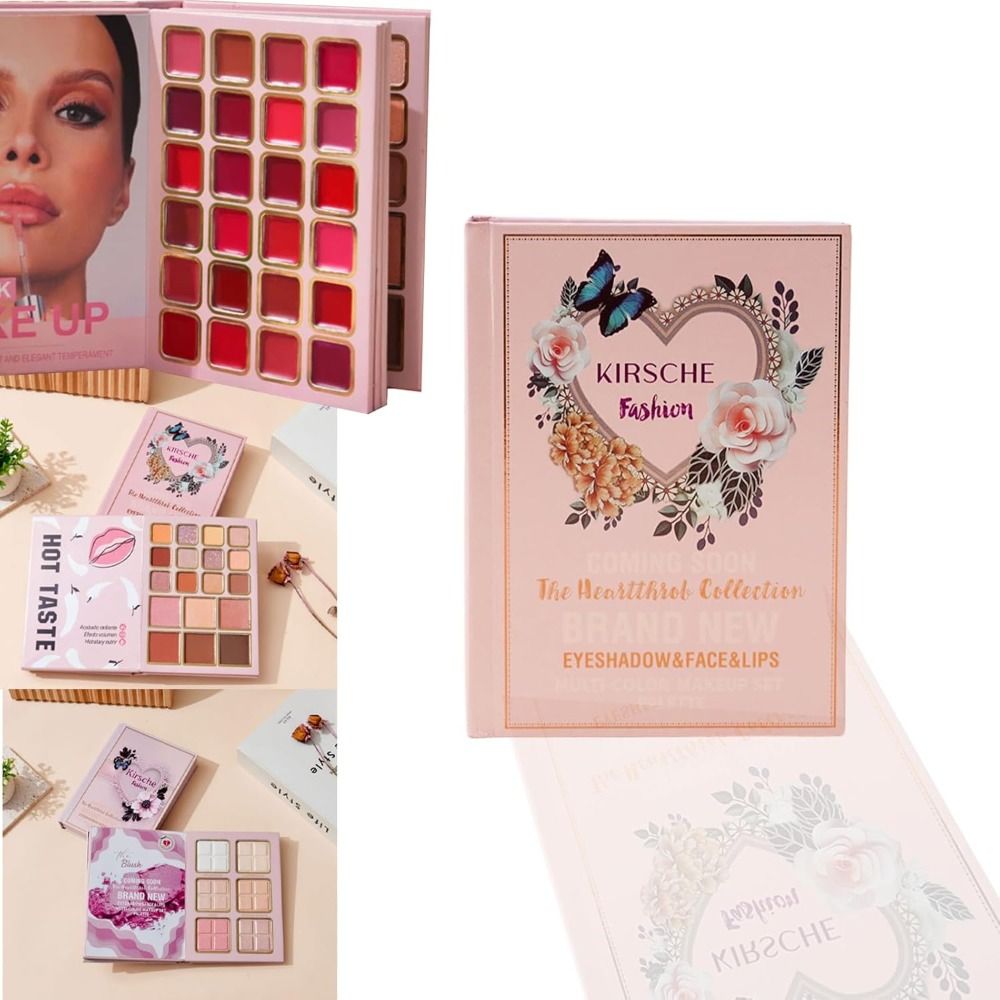 新しいマットメイクアップパレットブックアイシャドウロングラス - Beauty Book Makeup Kit のレビューと価格