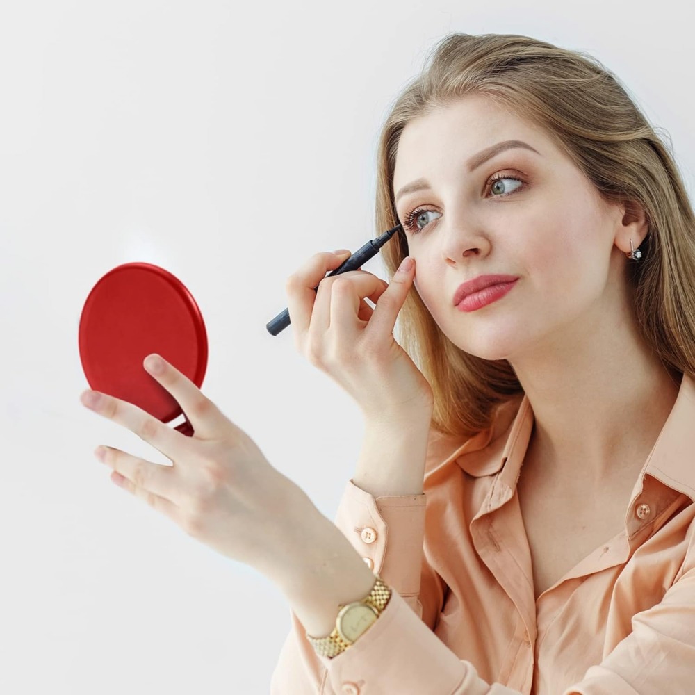 10個～50個入り、赤いミニサイズの丸型折りたたみ式コンパク - Beauty Makeup Events のレビューと価格