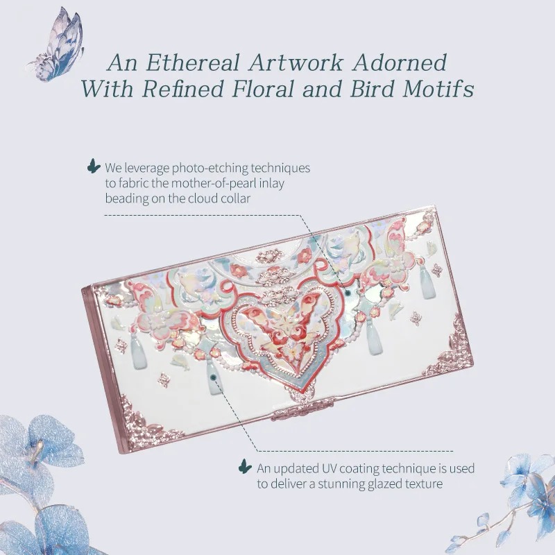 花の形をしたアイシャドウパレット,目,蝶,雲,首のコレクショ - Beauty Book Makeup Kit のレビューと価格