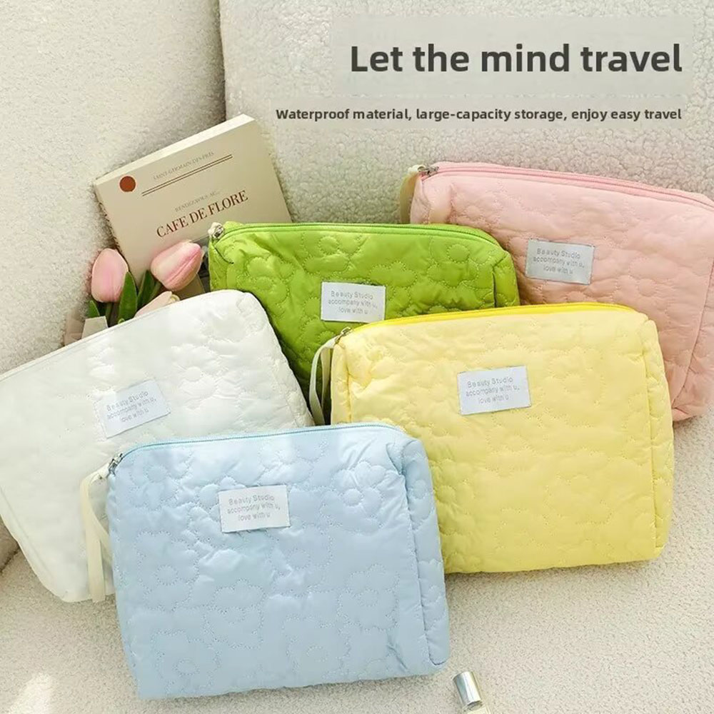 新しい花柄女性化粧バッグトイレタリー化粧品オーガナイザージッ - Makeup Organizer のレビューと価格