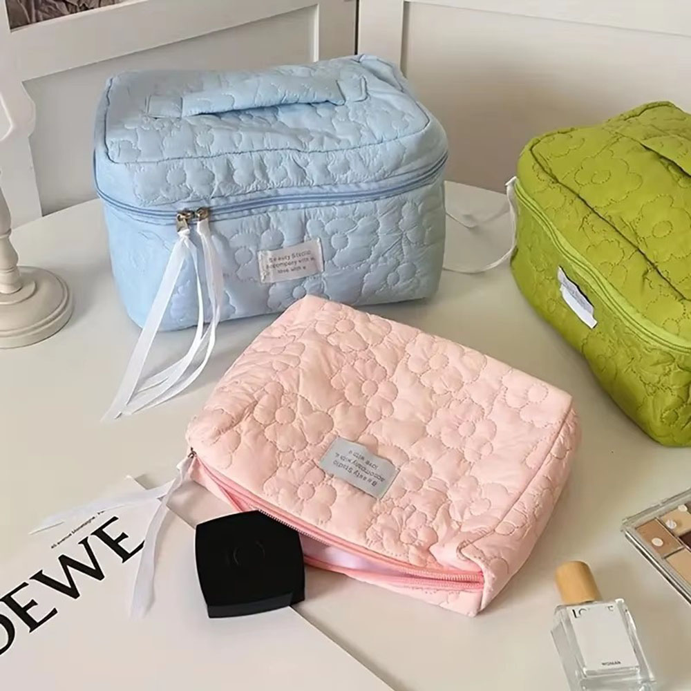 新しい花柄女性化粧バッグトイレタリー化粧品オーガナイザージッ - Makeup Organizer のレビューと価格