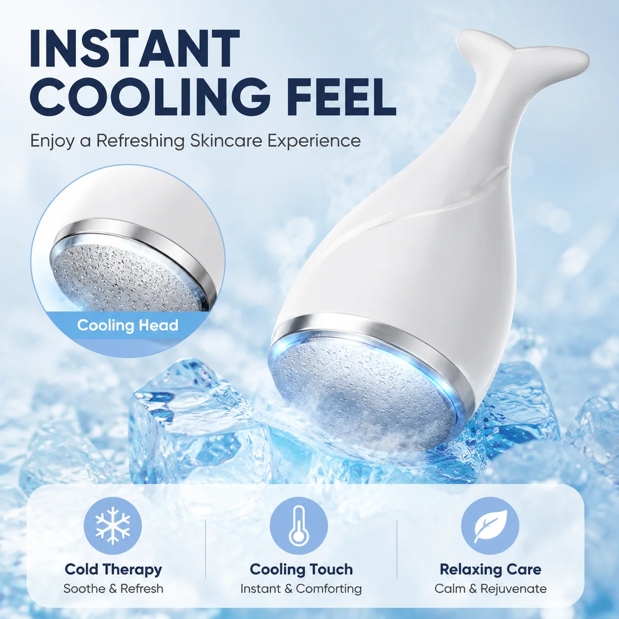 フィッシュテールアイスローラーフェイシャルマッサージャー冷却 - Hair Scalp Massager のレビューと価格