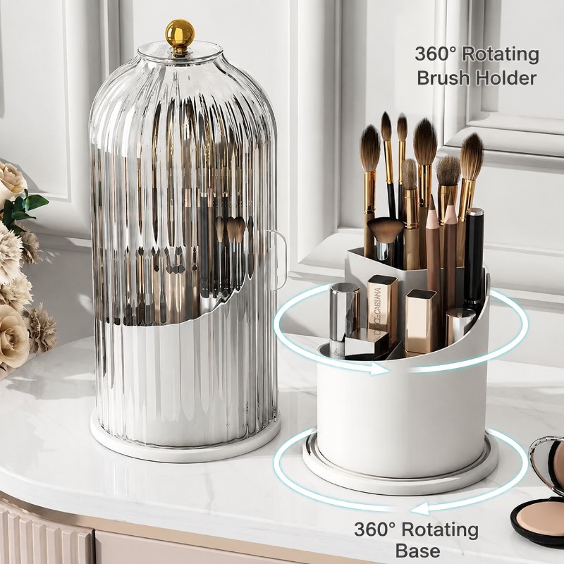 多目的回転式鳥かご型化粧品収納ケース 口紅、アイシャドウ、ア - Eyeshadow Palette のレビューと価格