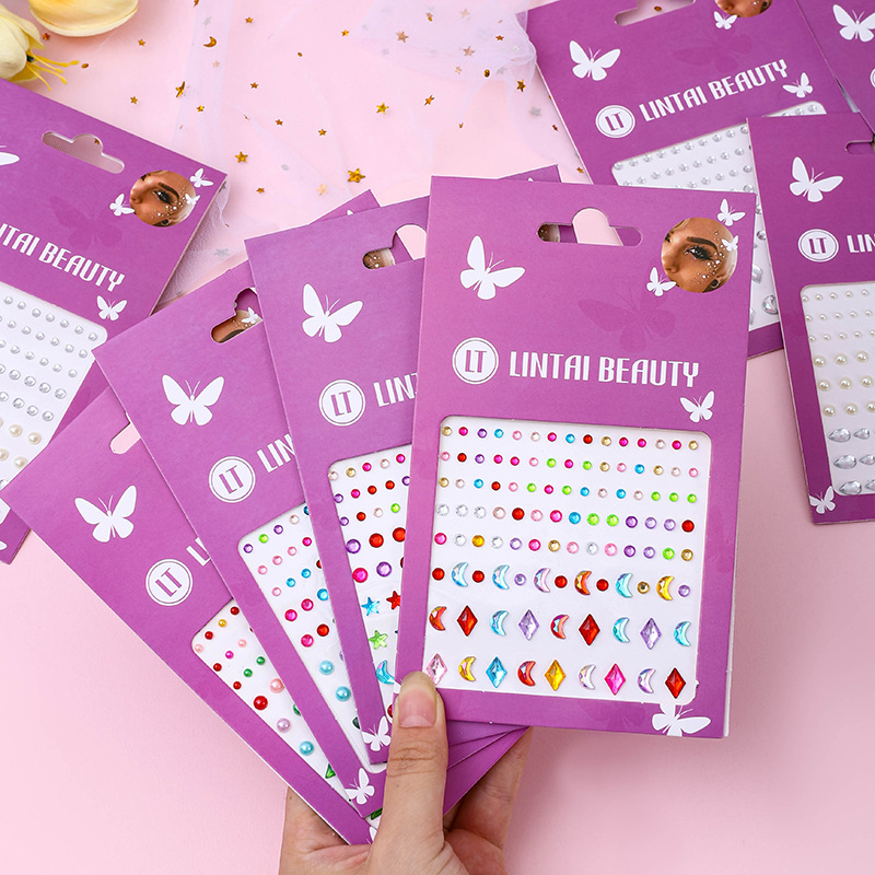 ホットセール中！フェイスジェムステッカー、粘着式防水ティアド - Beauty & Makeup Katia Di Paola のレビューと価格