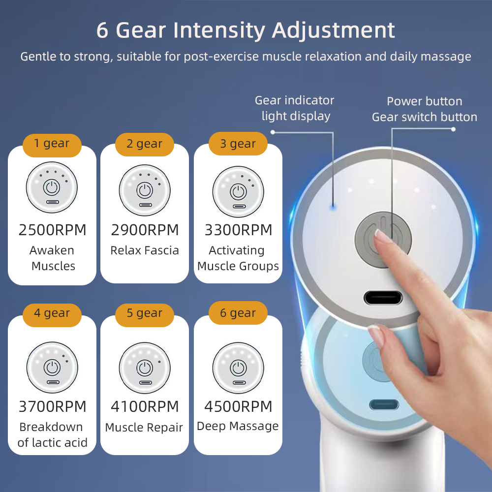 ポータブルミニ筋膜マッサージガン ワイヤレス肩背中マッサージ - Hair Scalp Massager のレビューと価格
