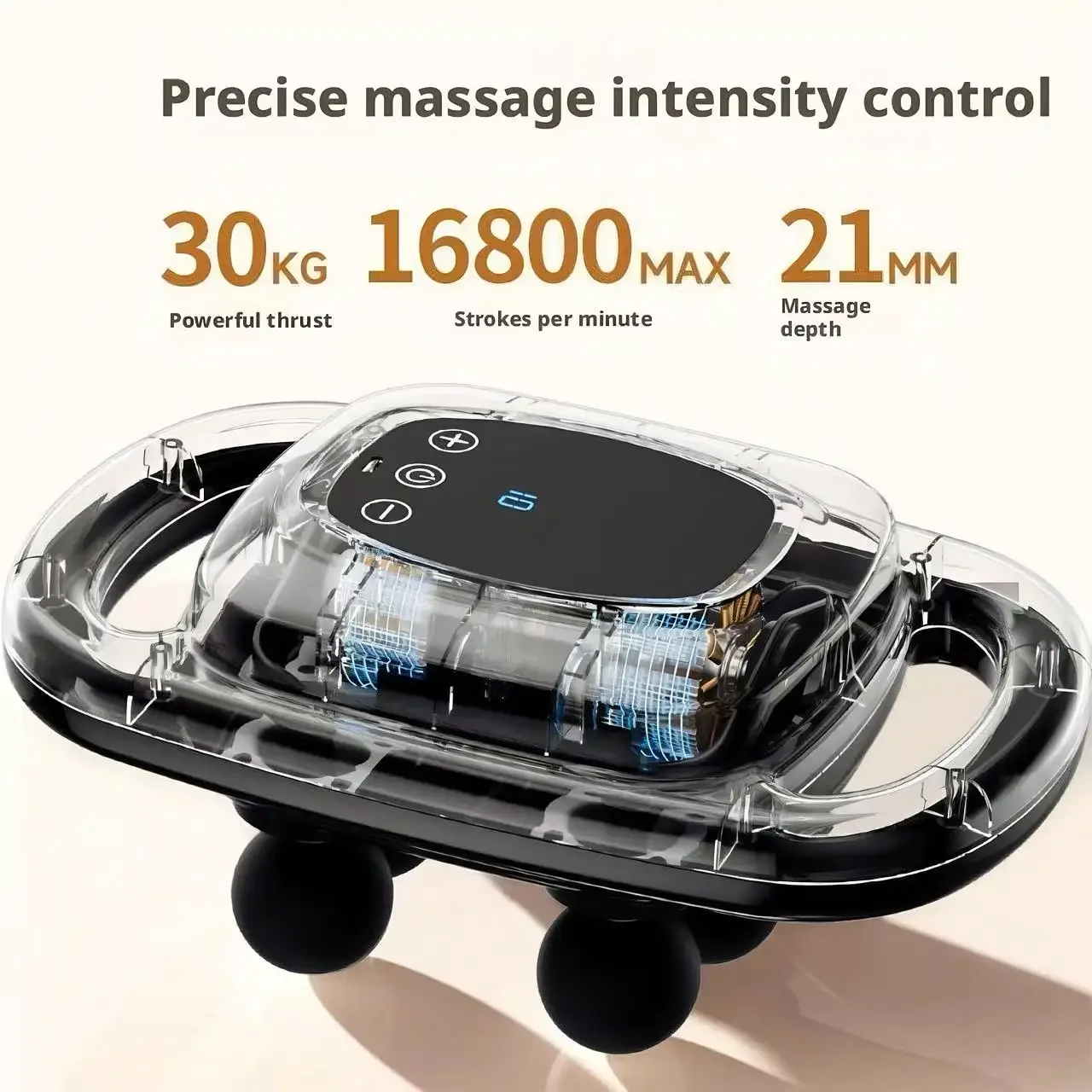 6ヘッドディープティシューマッサージガン、強力振動マッスルマ - Hair Scalp Massager のレビューと価格